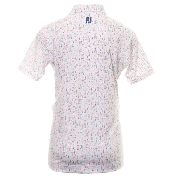 Polo Golf Footjoy Glass Print Hombre Blanco 2/3
