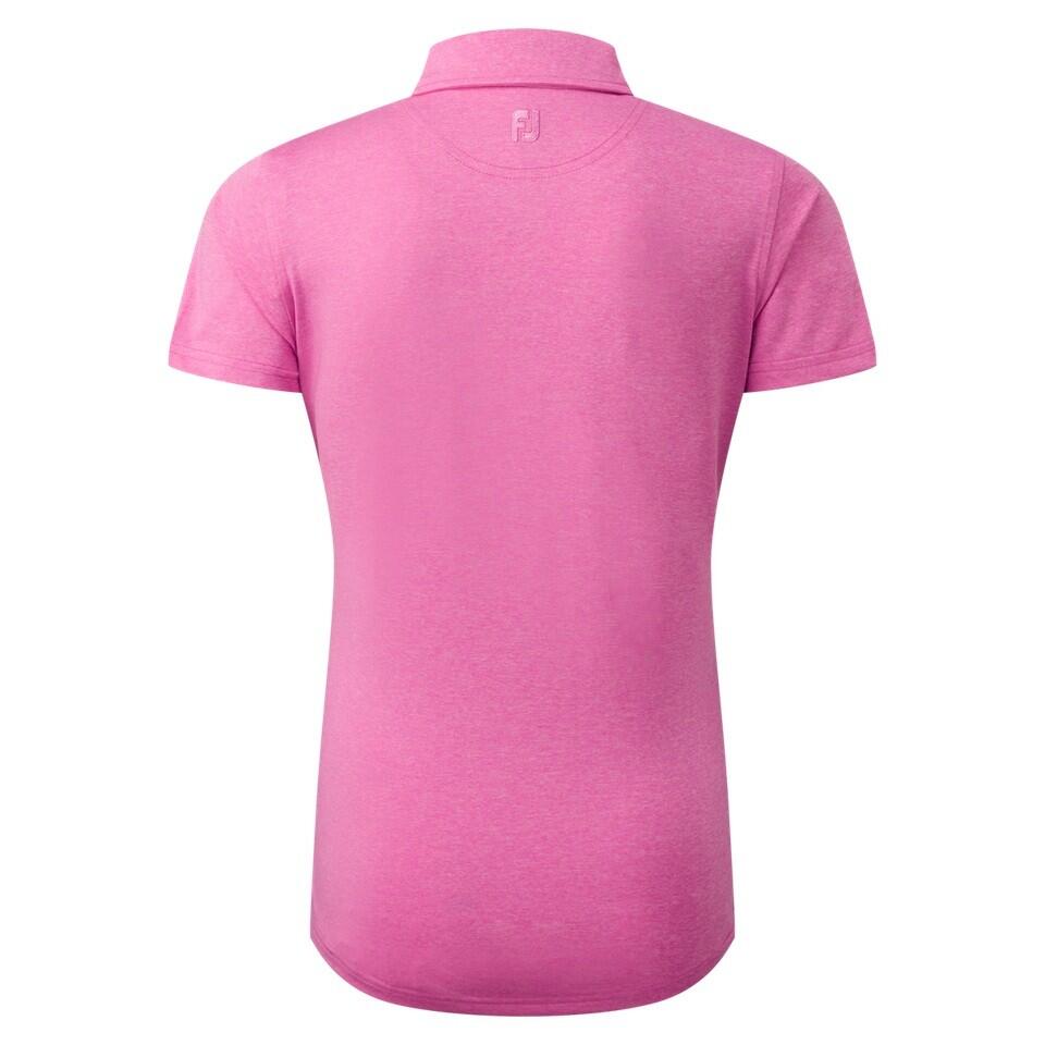 Polo Golf Footjoy Heather Self-Collar Lisle Mujer Rosa 3/3