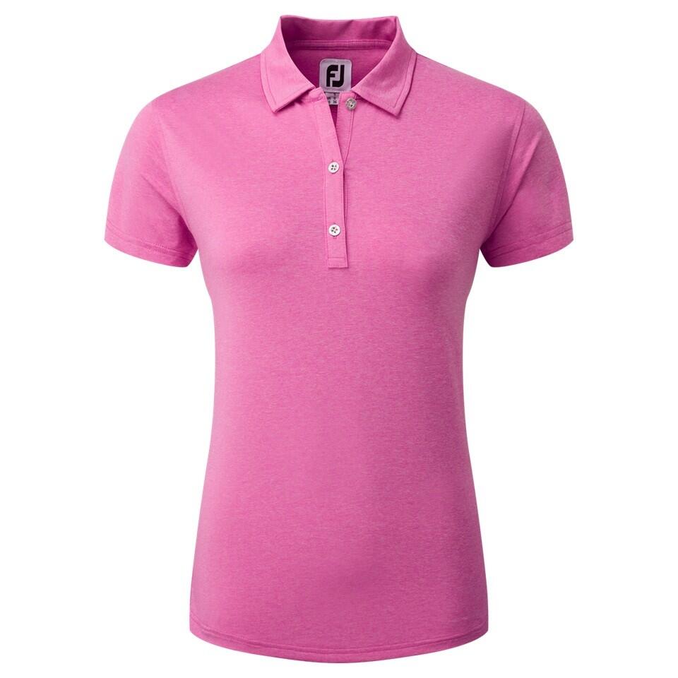 Polo Golf Footjoy Heather Self-Collar Lisle Mujer Rosa 2/3