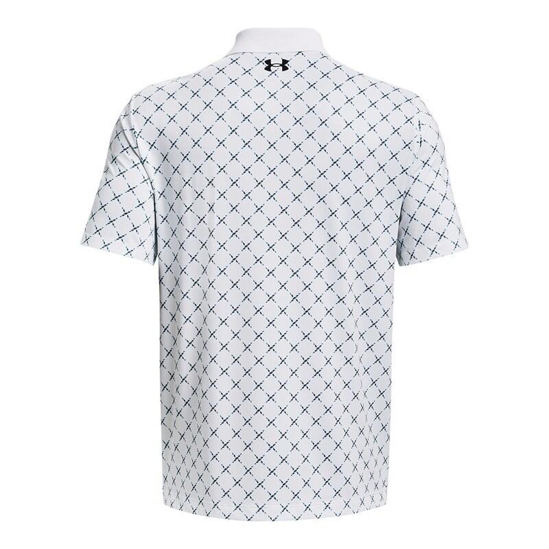 Polo Golf Under Armour Printed Hombre Blanco 4/4
