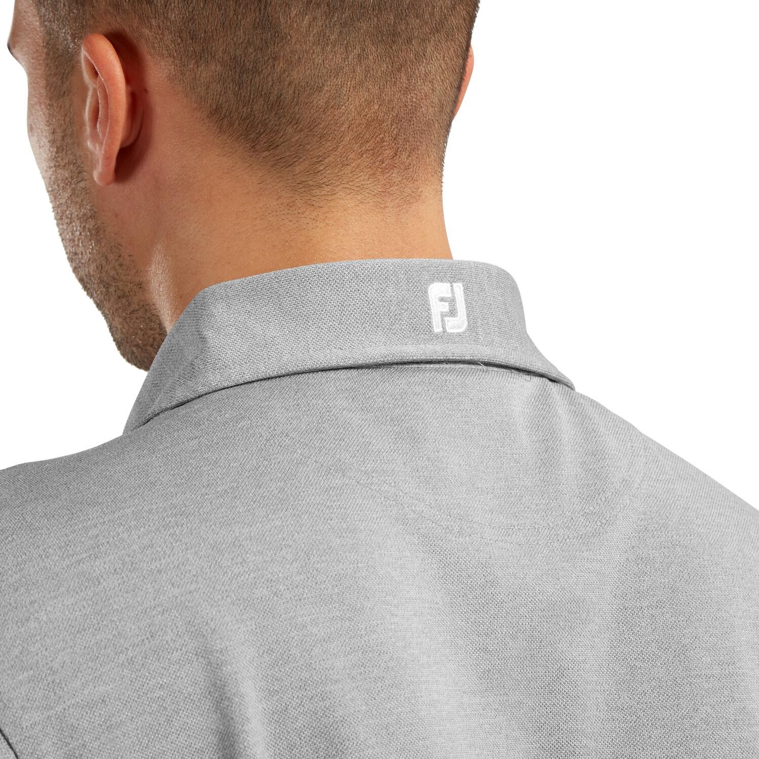 Polo Golf Footjoy Stretch Pique Solid Hombre Gris 3/5