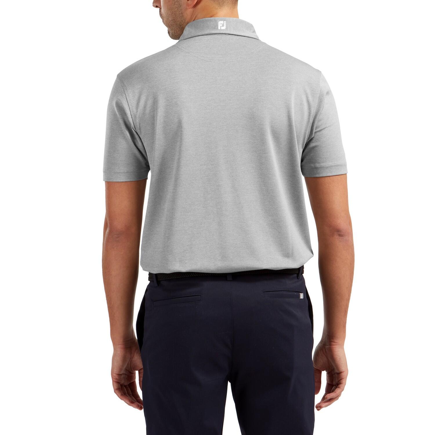 Polo Golf Footjoy Stretch Pique Solid Hombre Gris 2/5