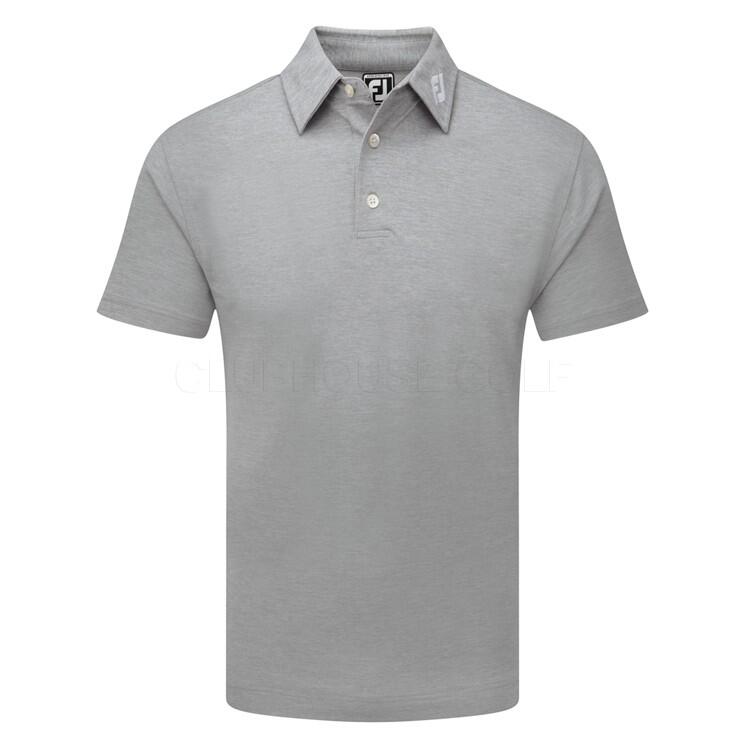Polo Golf Footjoy Stretch Pique Solid Hombre Gris 4/5