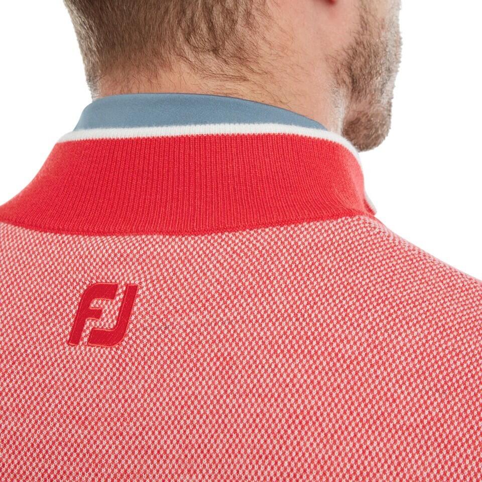 Chaqueta Golf Footjoy Full Zip Lined Pullover Hombre Rojo 3/5
