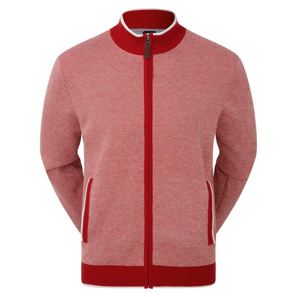 Chaqueta Golf Footjoy Full Zip Lined Pullover Hombre Rojo 4/5