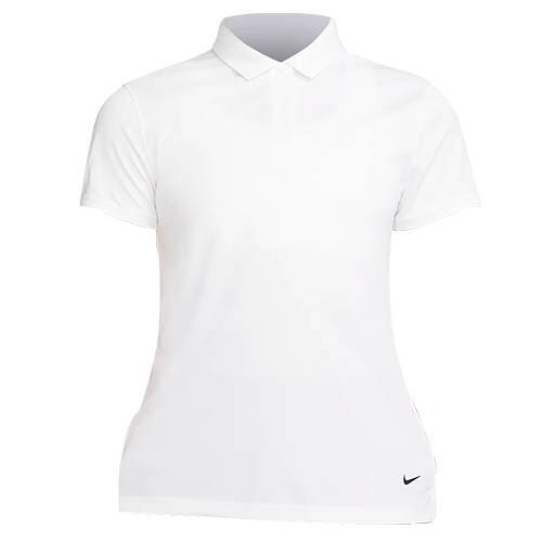 Polo da golf Nike Dry Fit Victory da donna, bianca 5/5