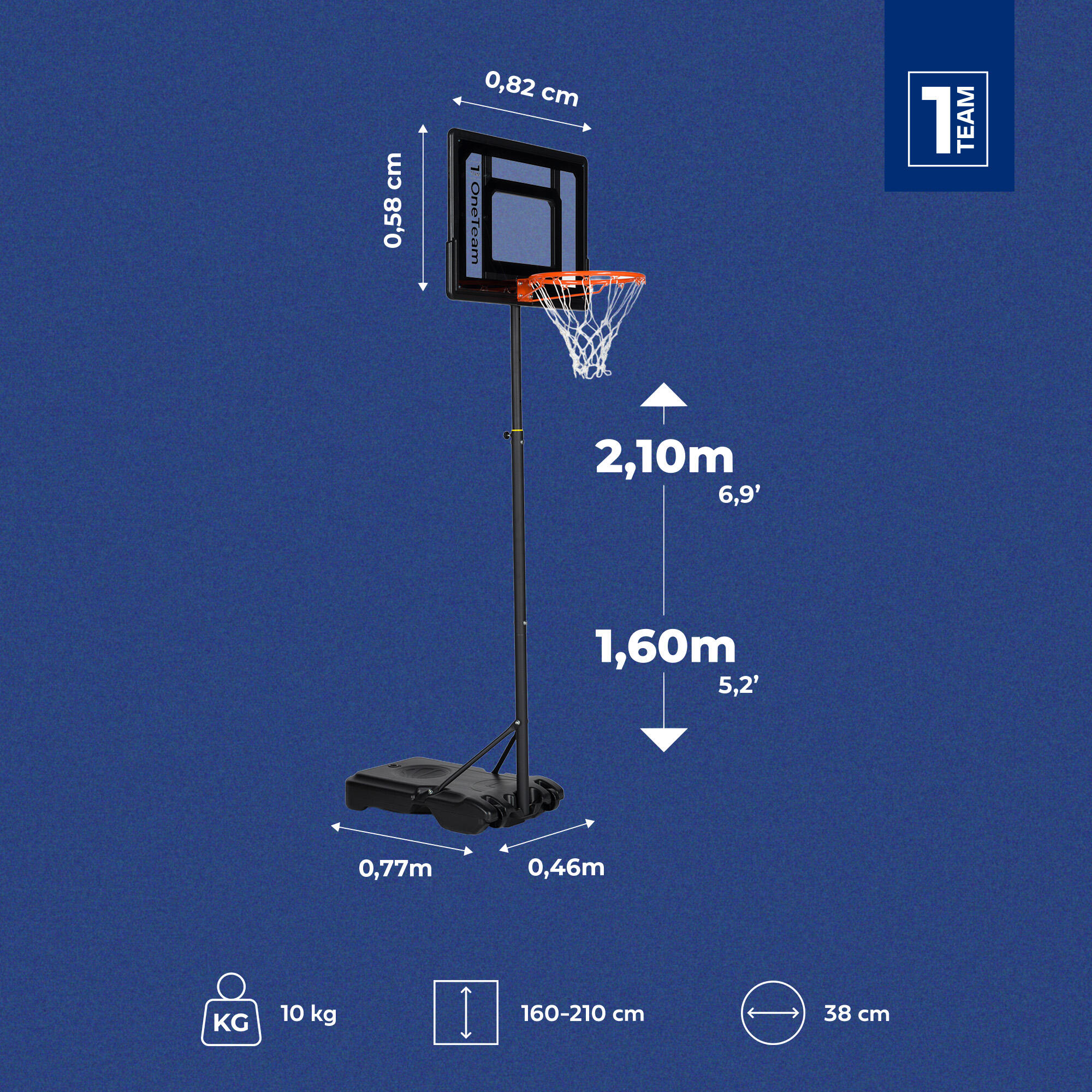 Panier de basket enfant OneTeam BH03 2/7