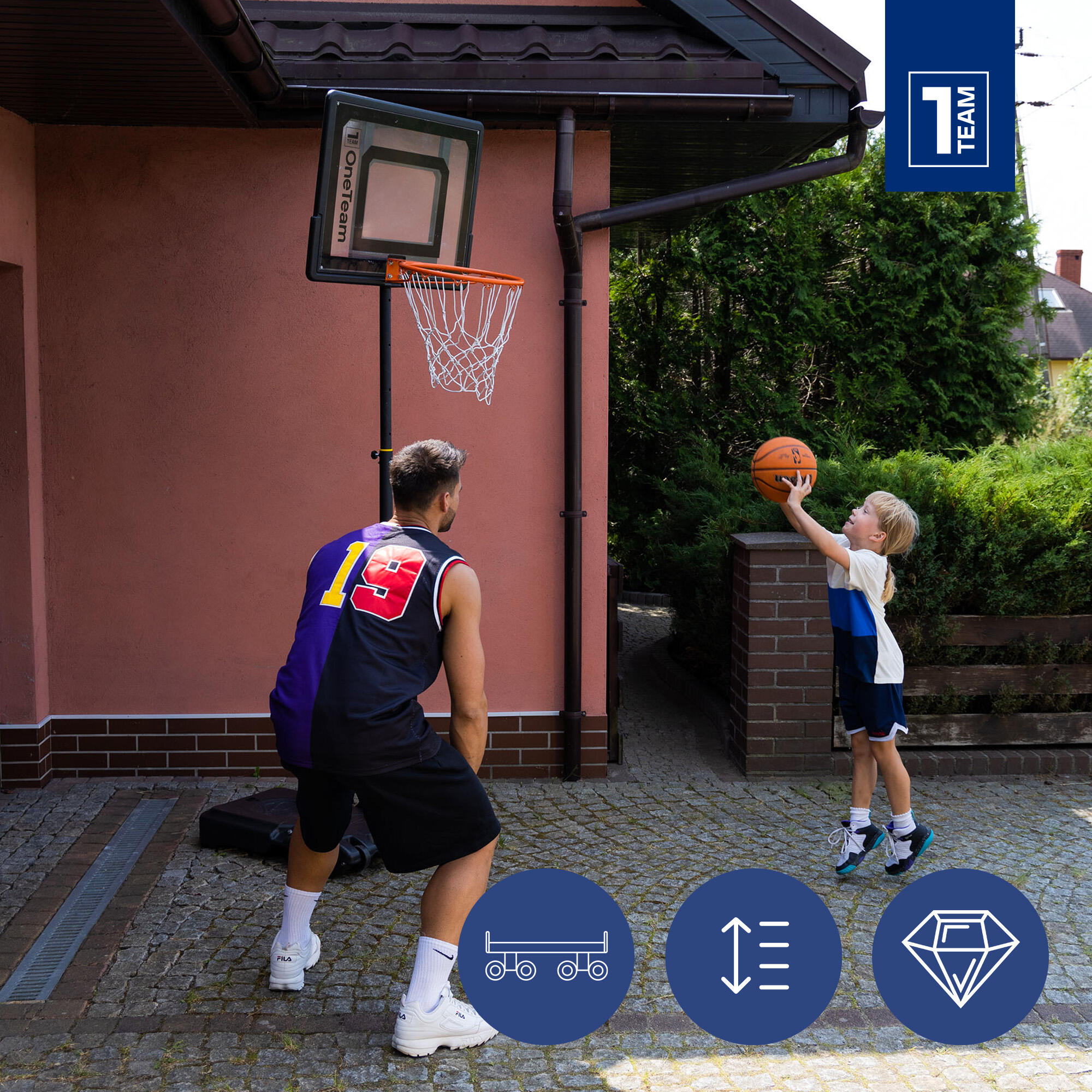 Panier de basket enfant OneTeam BH03 6/7