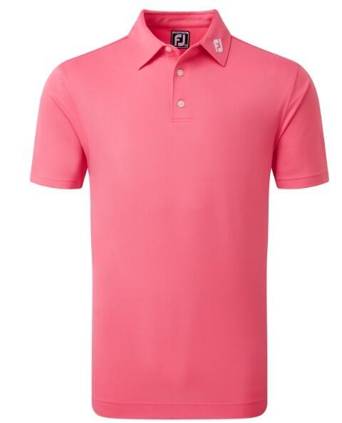 Polo Golf Footjoy Stretch Pique Solid Hombre Rosa 3/4