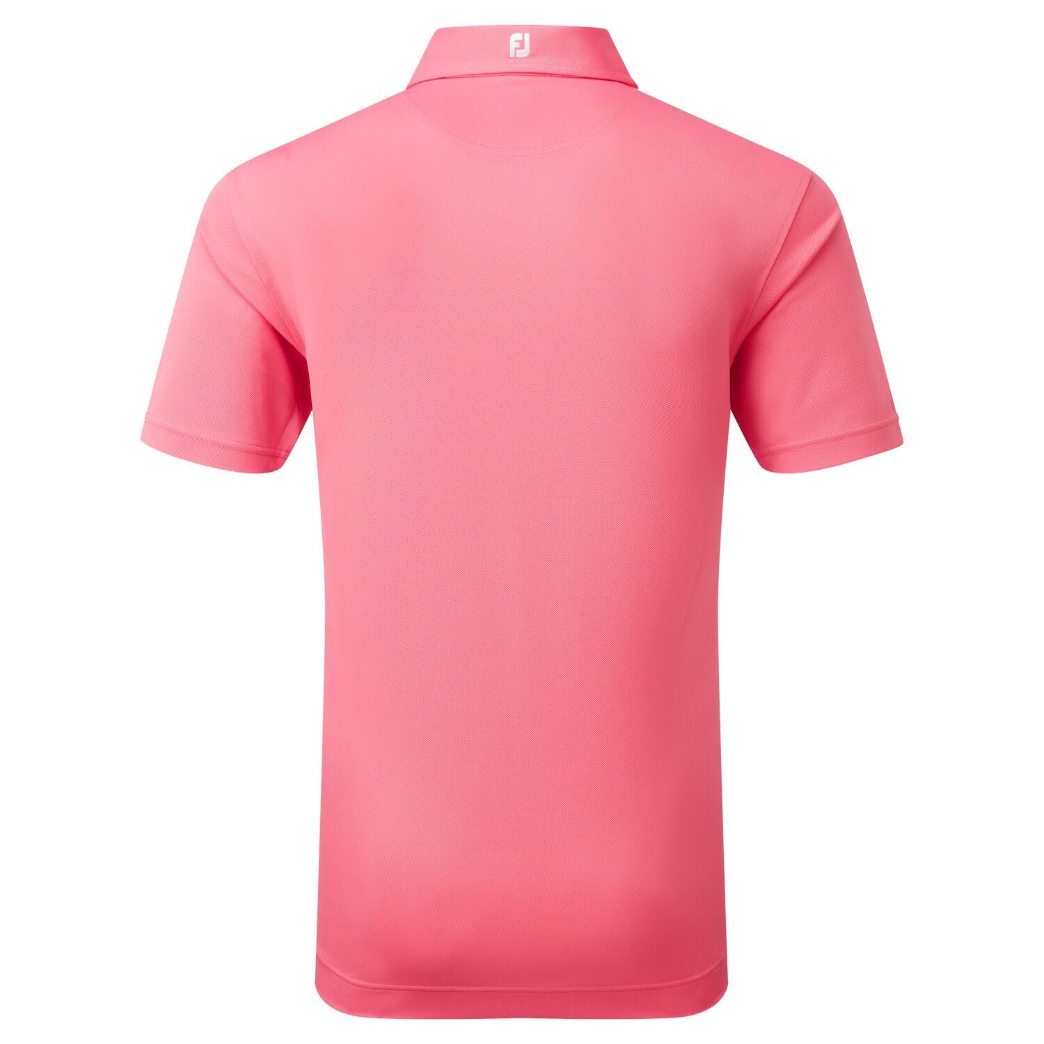 Polo Golf Footjoy Stretch Pique Solid Hombre Rosa 4/4