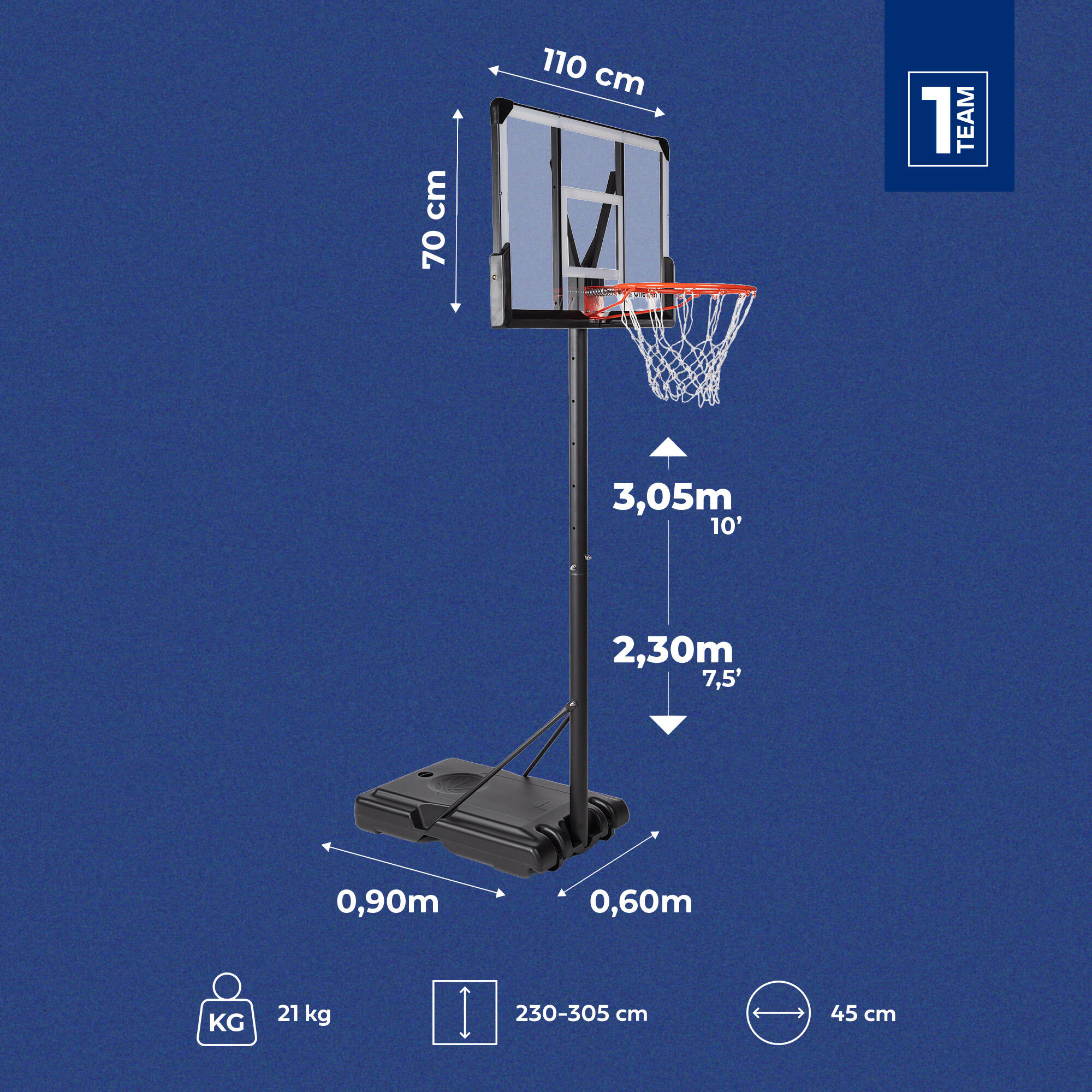 OneTeam BH06 basketbalmand 2/7