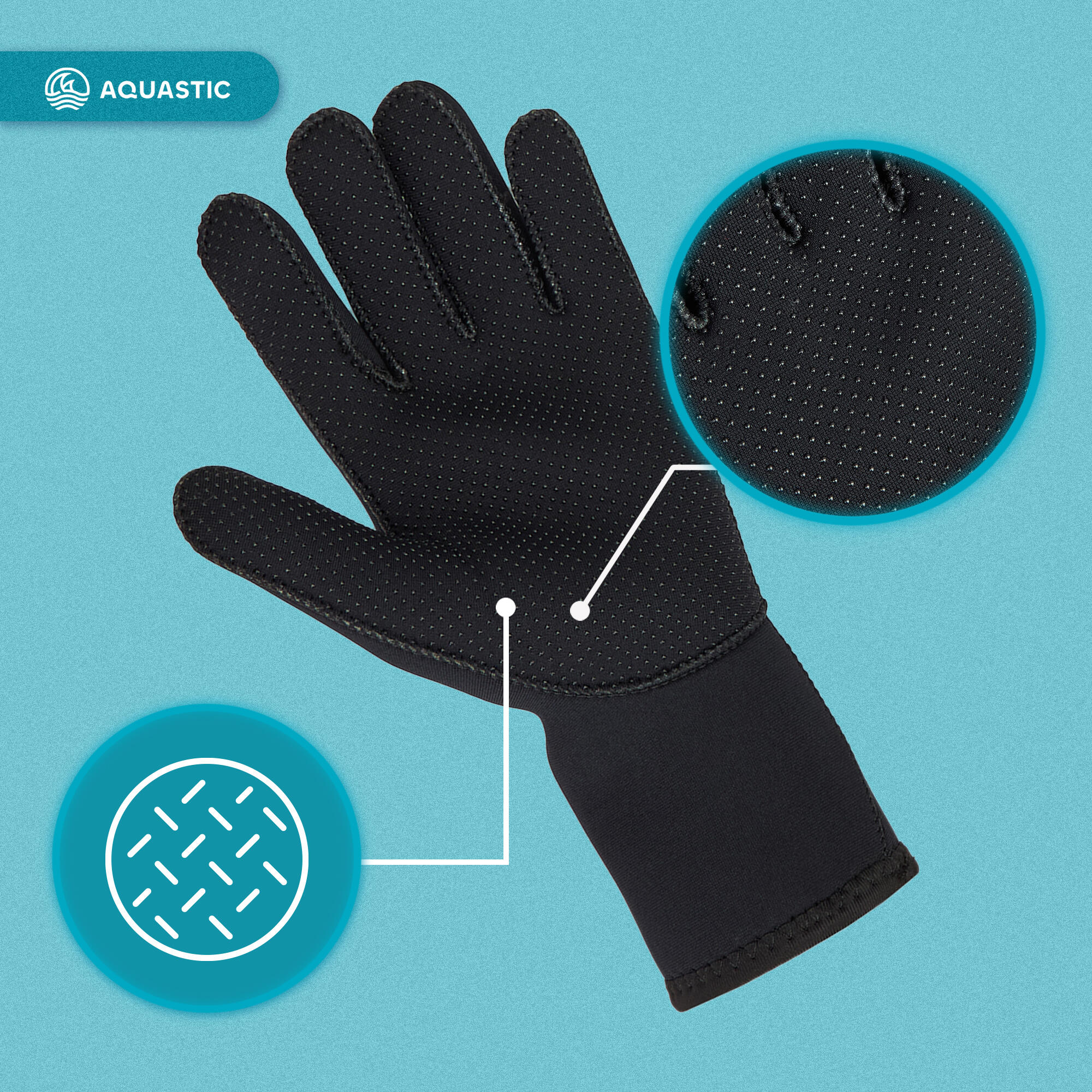 Rękawice neoprenowe AQUASTIC Wintstick Gloves 5/7
