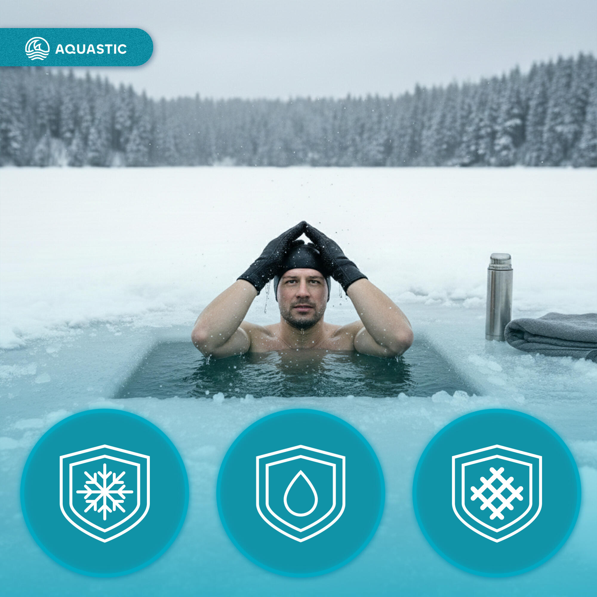 Rękawice neoprenowe AQUASTIC Wintstick Gloves 6/7