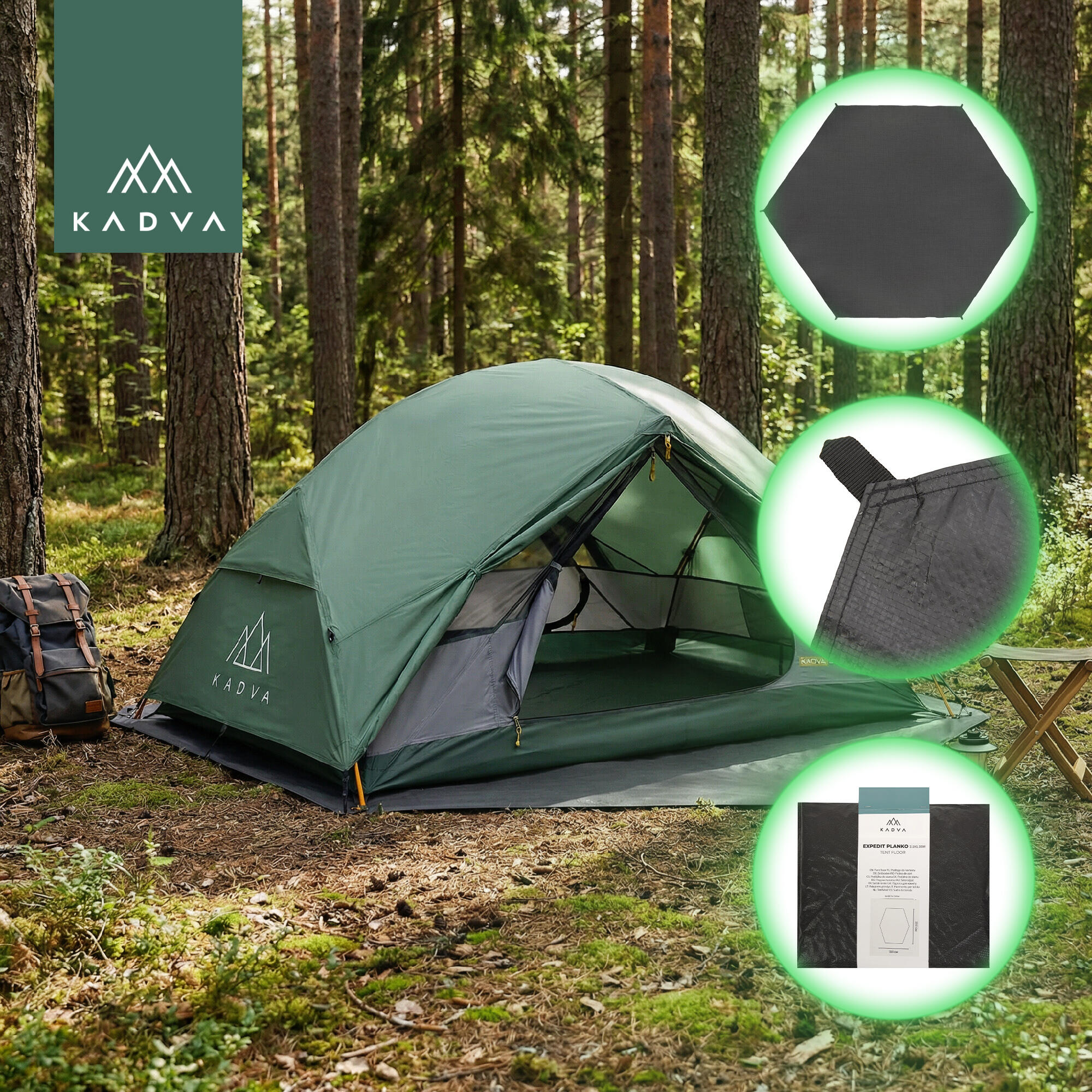 Piso KADVA Planko para a tenda Expedit 2 PRO 4/7