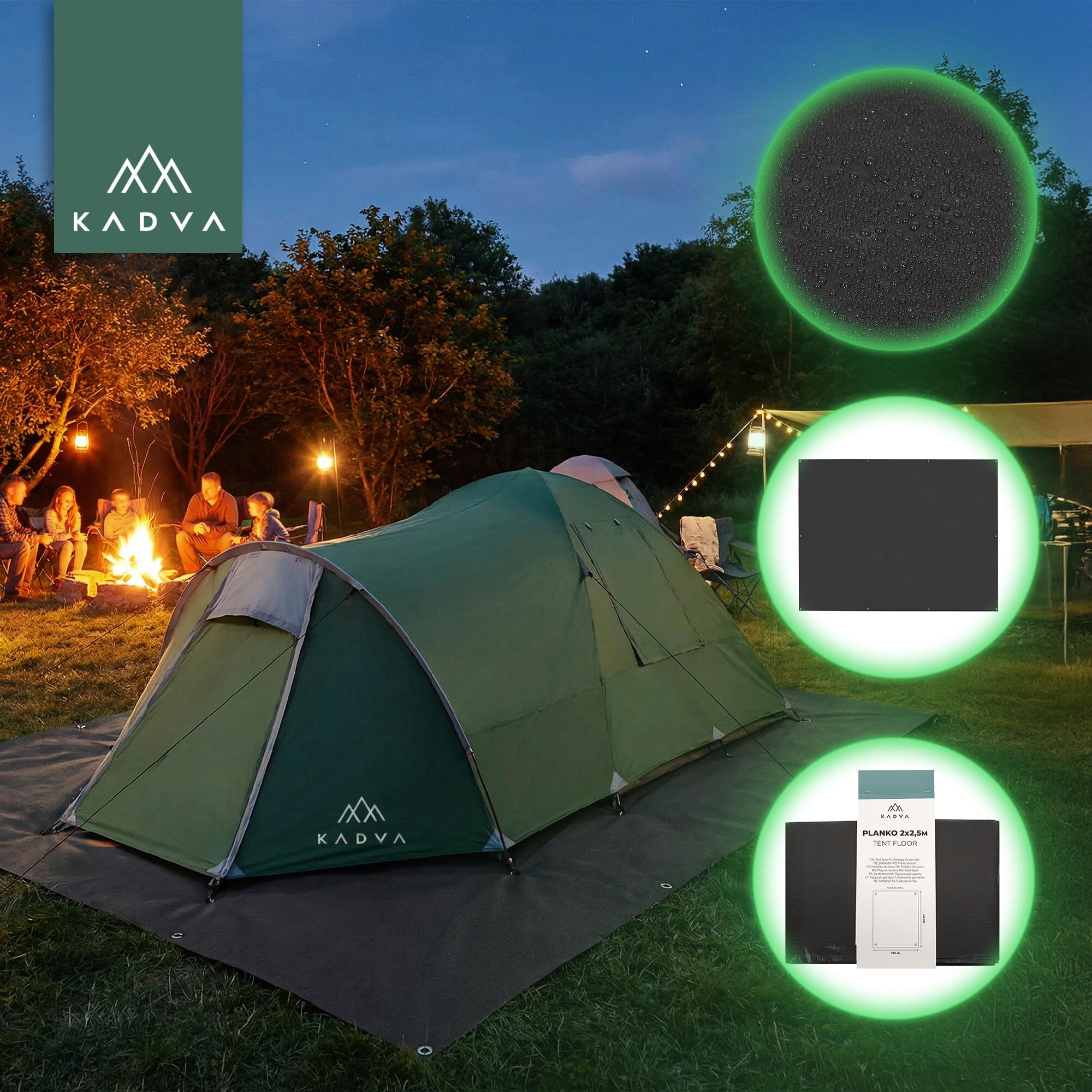 Piso para barraca Kadva Planko 3x4 m 4/7