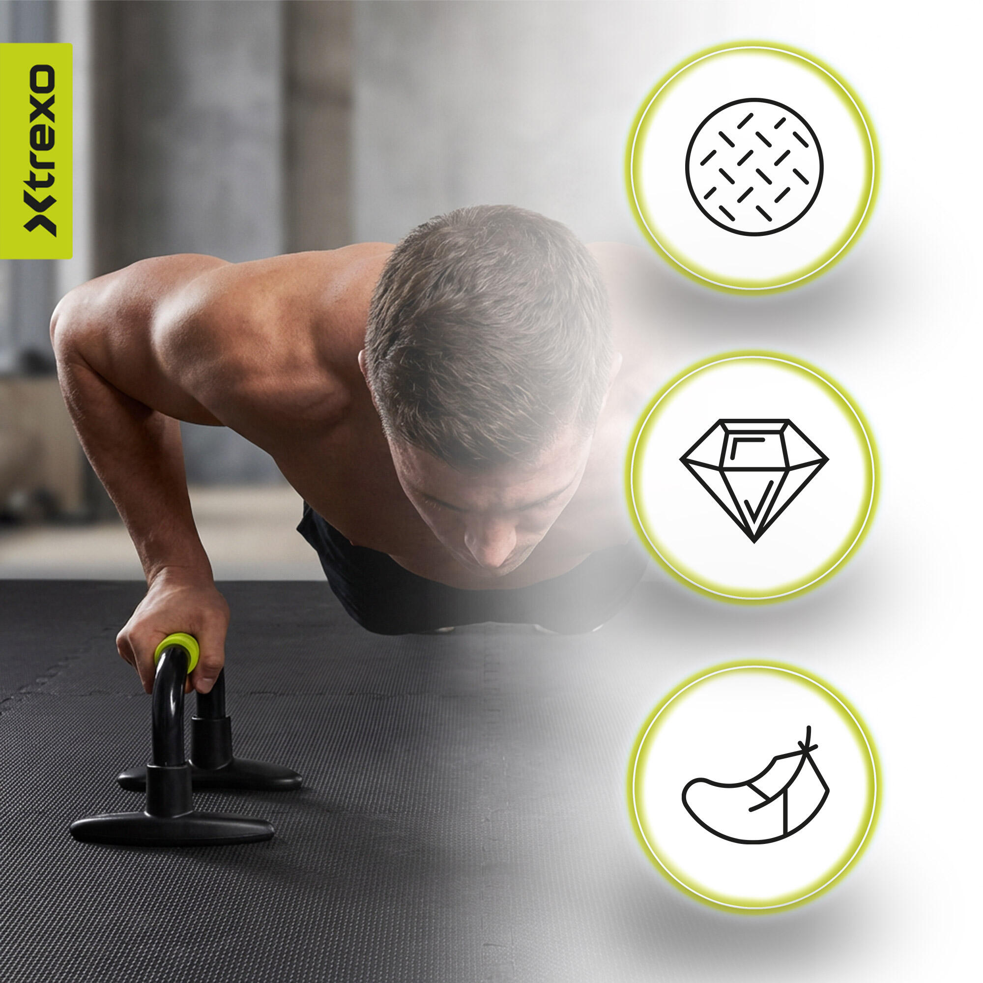 XTREXO TXO-B4Z043-BK push-up handgrepen 6/7