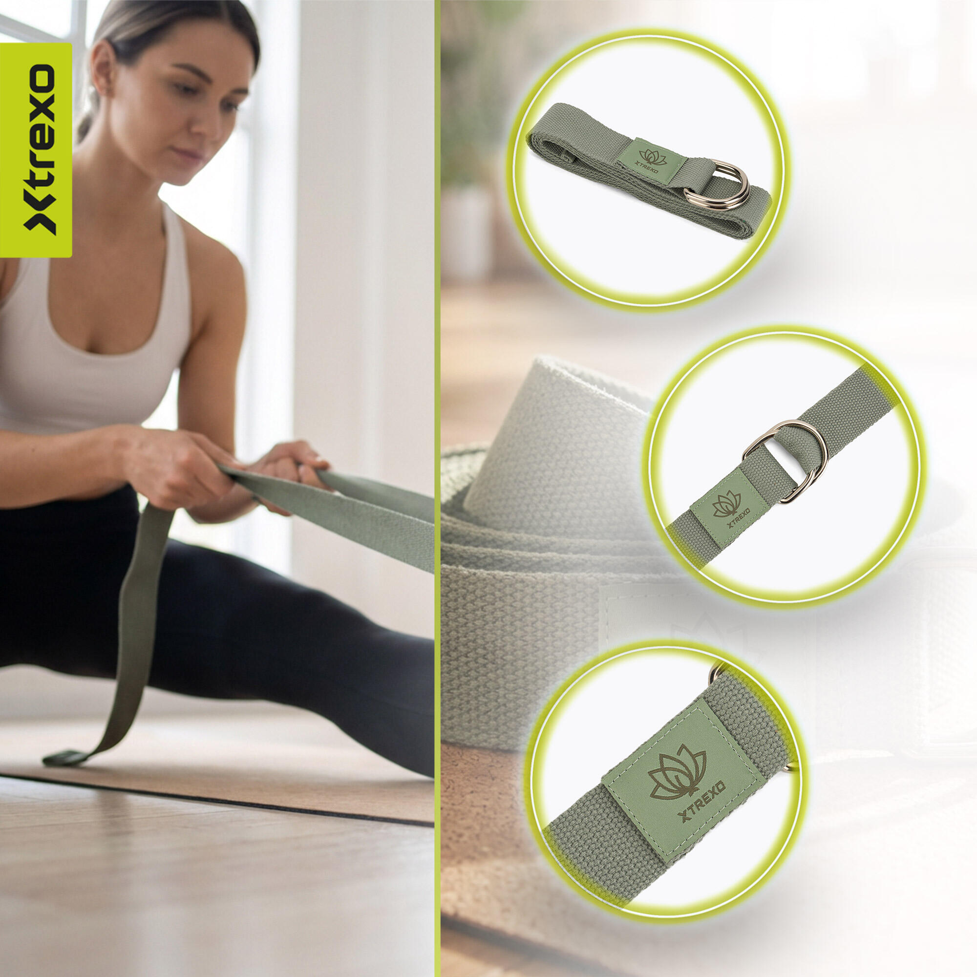 Correa de yoga XTREXO TXO-B4Z026-GN 5/7