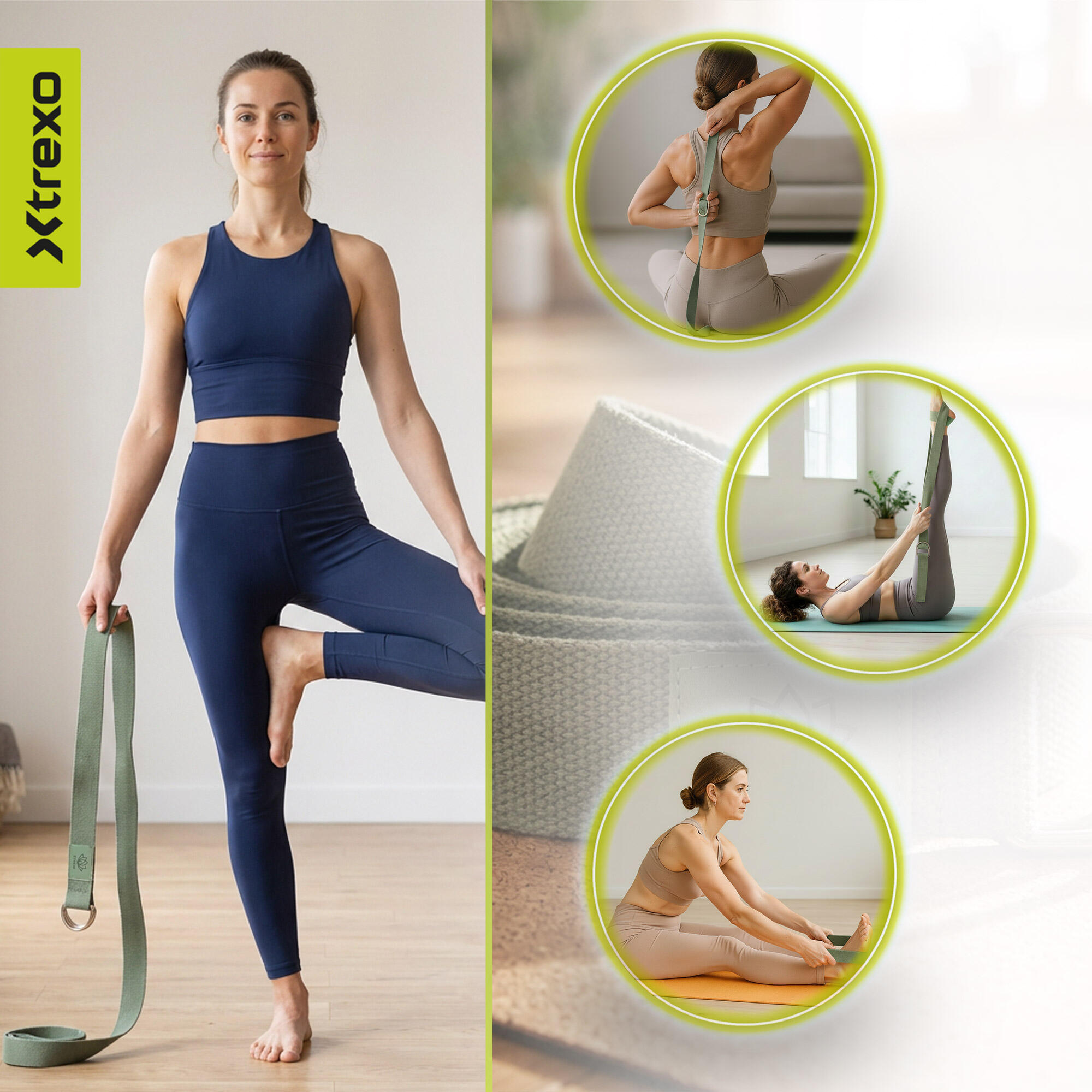 Correa de yoga XTREXO TXO-B4Z026-GN 4/7