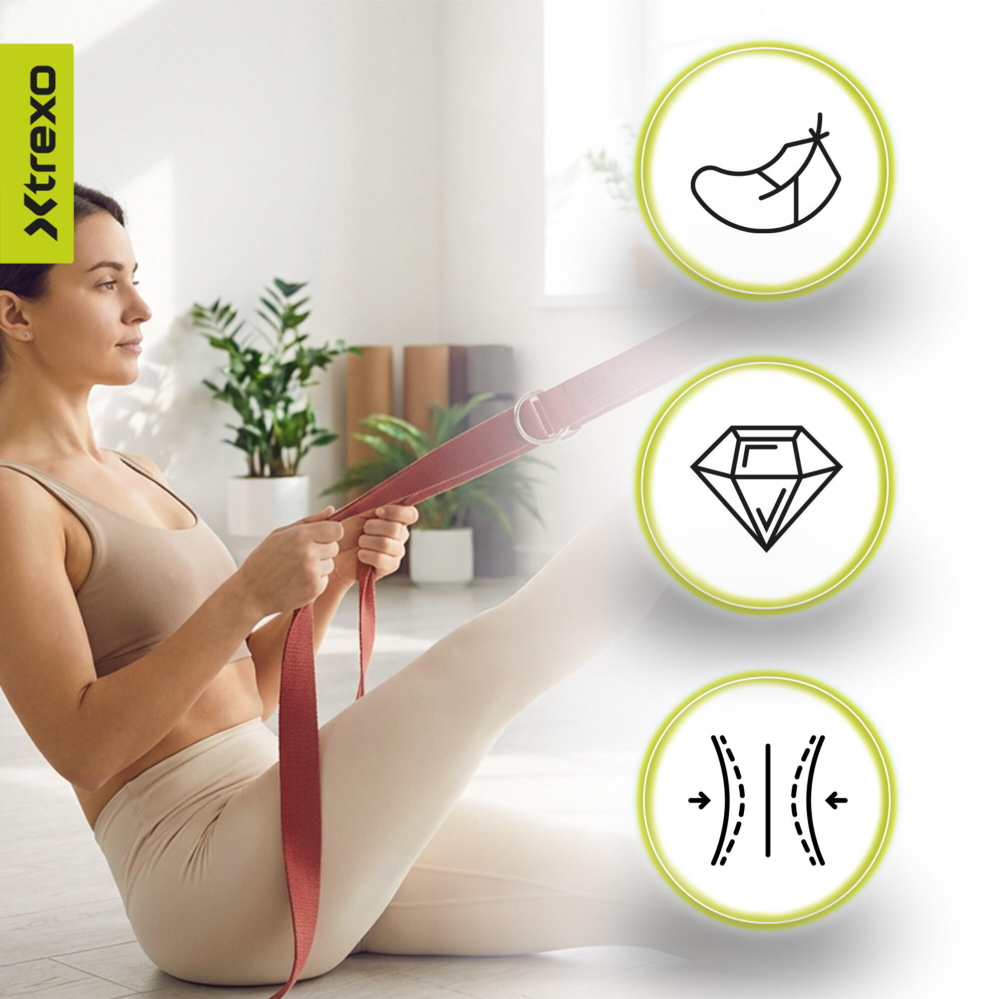 XTREXO TXO-B4Z026-RD Yogagurt 6/7