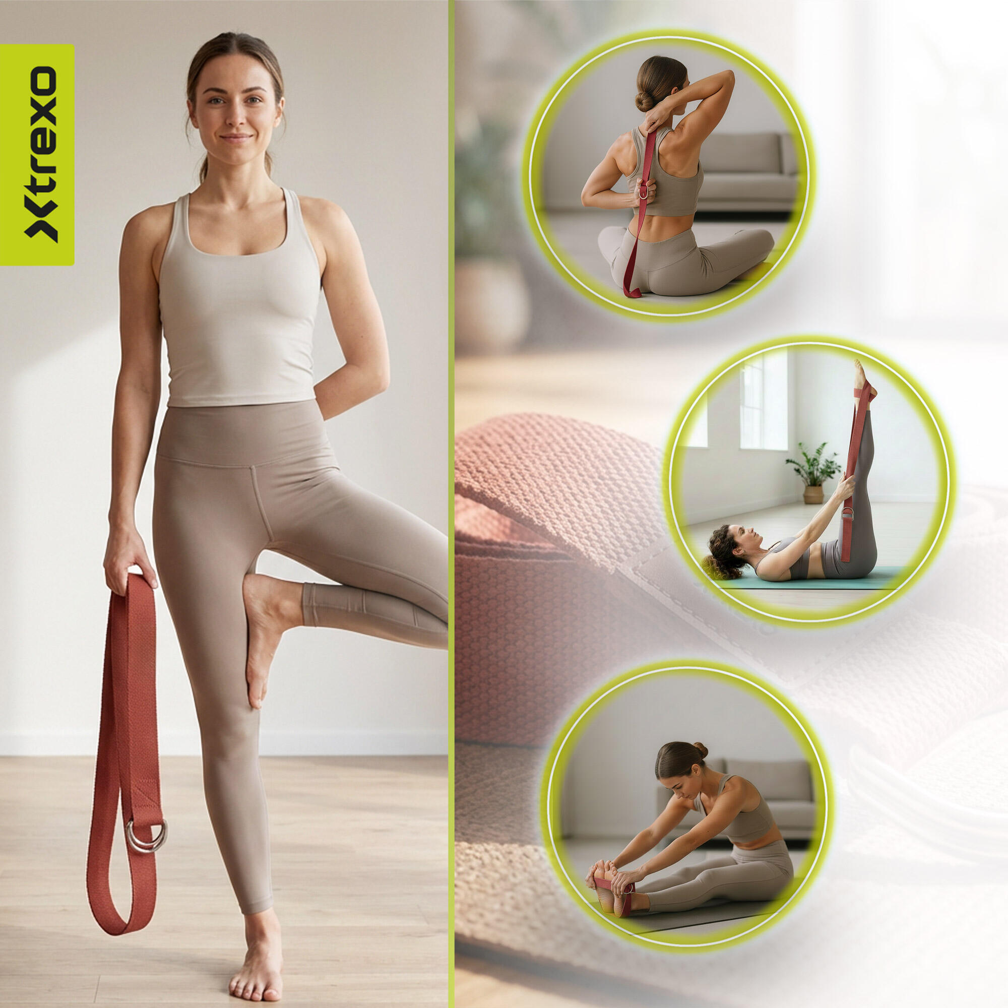 XTREXO TXO-B4Z026-RD Yogagurt 4/7