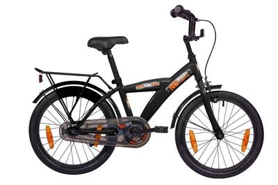 Bikefun kinderfiets no rules no limit 18 inch met remnaaf - mat zwart