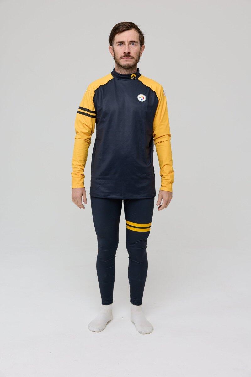 Homme Ski Sous-vêtement Haut Thermique NFL Pittsburgh Steelers 7/7