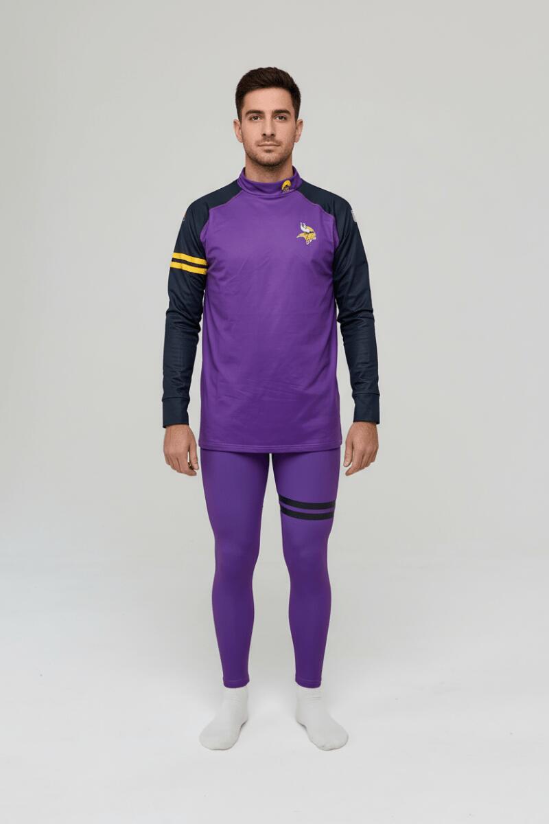 Homme Ski Sous-vêtement Bas Thermique NFL Minnesota Vikings 3/4