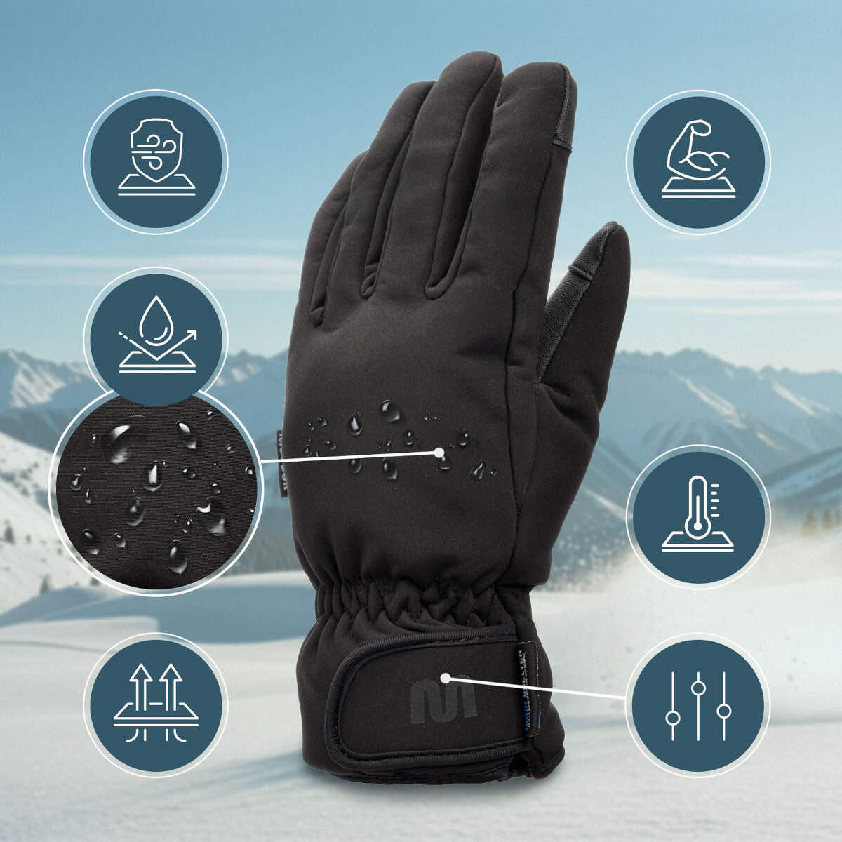 Handschoenen Meteor Snorra Black 2026 3/6