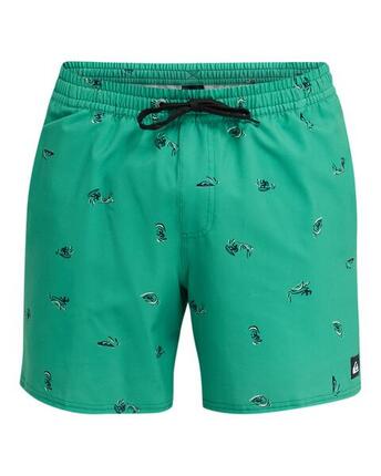 Short de bain STRETCH PRINTED VOLLEY 16" Vert Homme