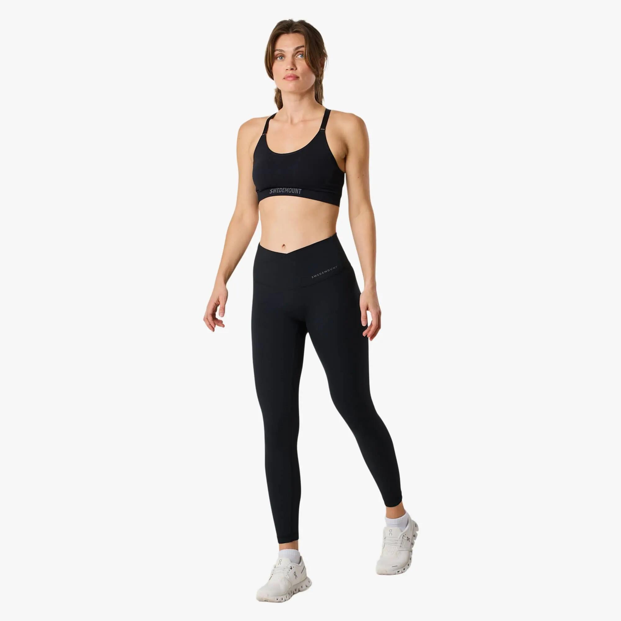 Damen Trainingsleggings lang atmungsaktiv schnelltrocknend Core Wrap 3/7