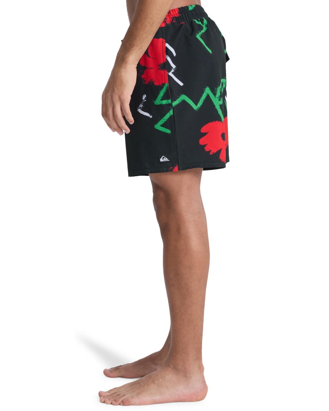 Zwembroek STRETCH PRINTED VOLLEY 16" Braun Heren 4/4