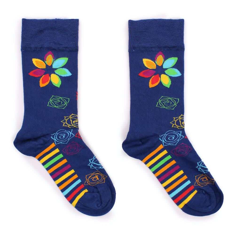 Calcetines de bambú Hop Hare - Chakras arcoíris 3/4
