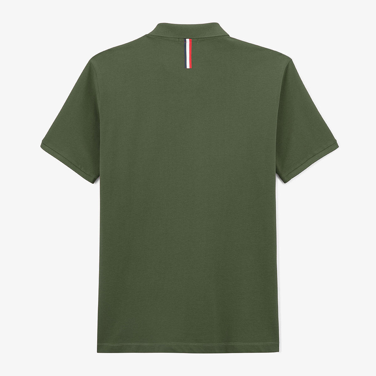 Polo a maniche corte in cotone piqué Lucas verde militare 3/6
