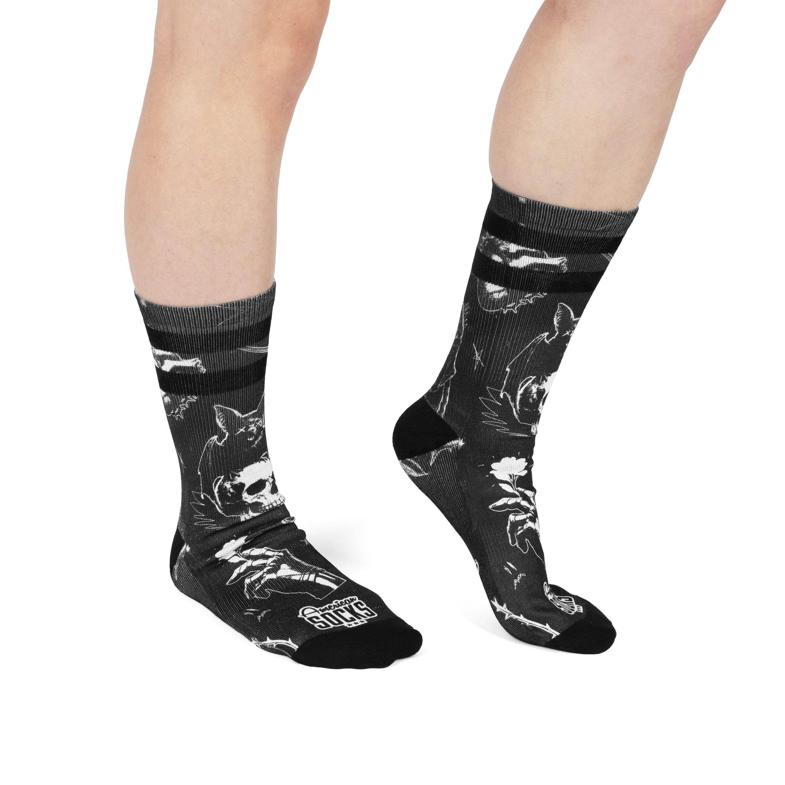 Chaussettes Sock Guy Dark Magic Crew, Taille S/M, Fabriquées Aux États-Unis (neuves)