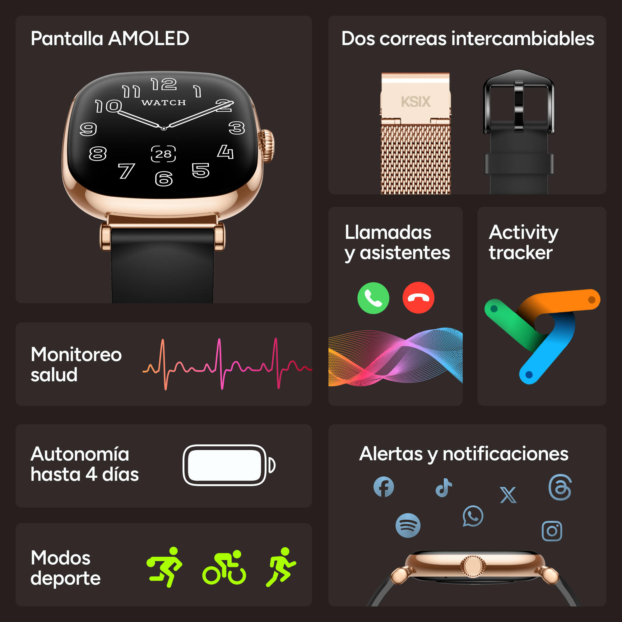 KSIX Iria Go Smartwatch 2/7
