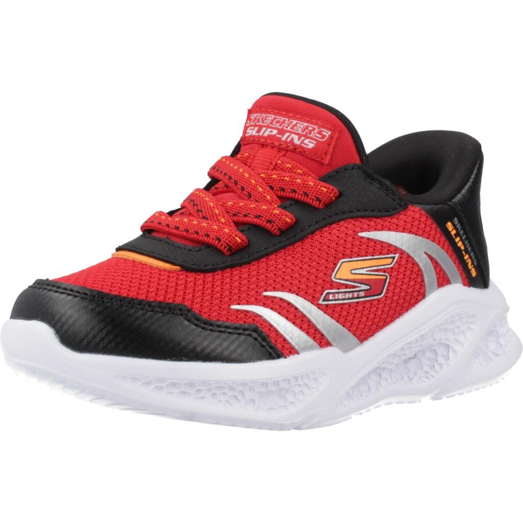 Buty SKECHERS SLIP-INS METEOR LIGHTS Czerwony
