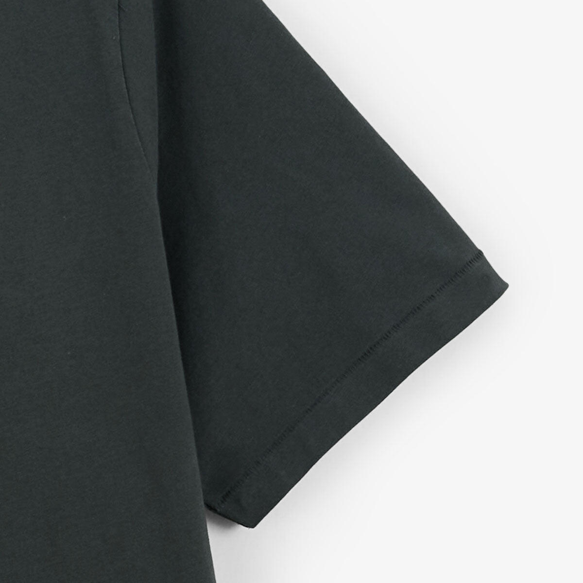 T-shirt girocollo in jersey di cotone grigio antracite con stampa sul retro 5/7