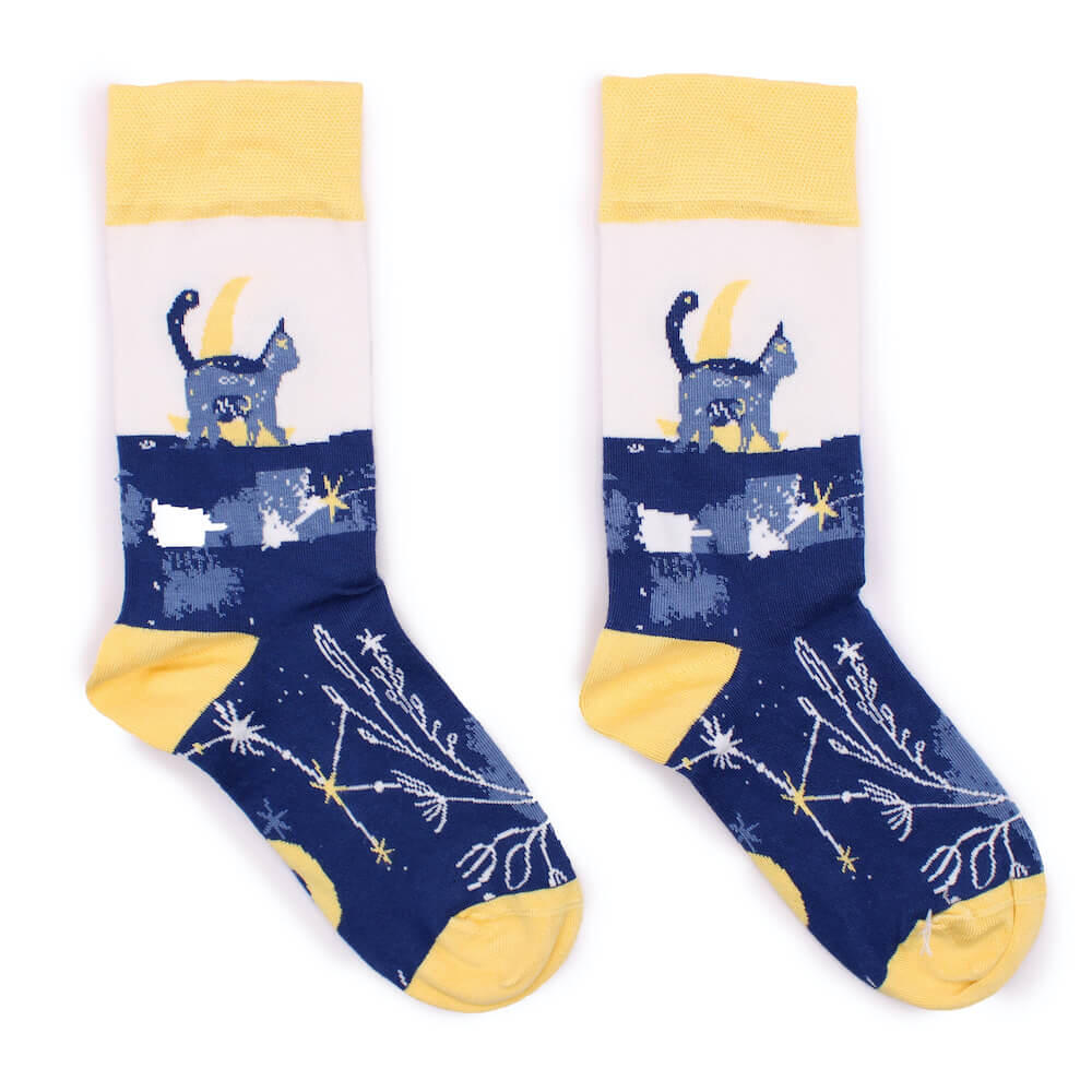 Calcetines de bambú Hop Hare - Night Cat 3/4