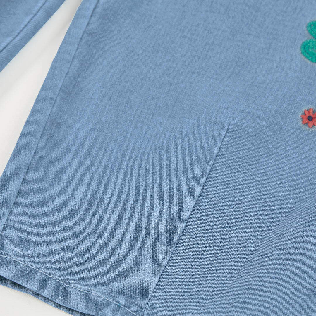 Pantalones de verano de senderismo kids niña boboli azul 4/4