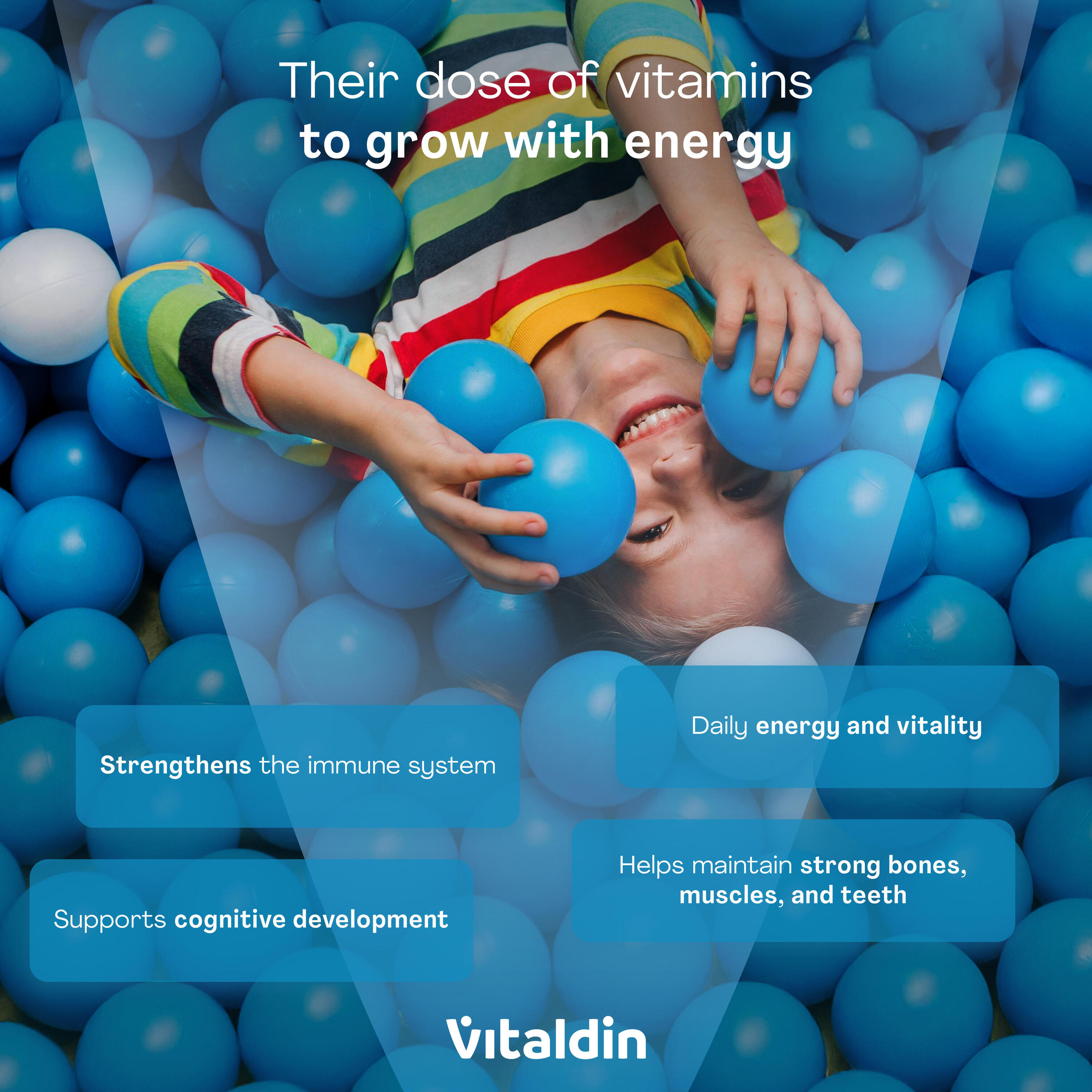 Gominolas Multivitaminas Vitaldin D3 para Niños Sabor Frutas Sin azúcar 3 botes 3/5