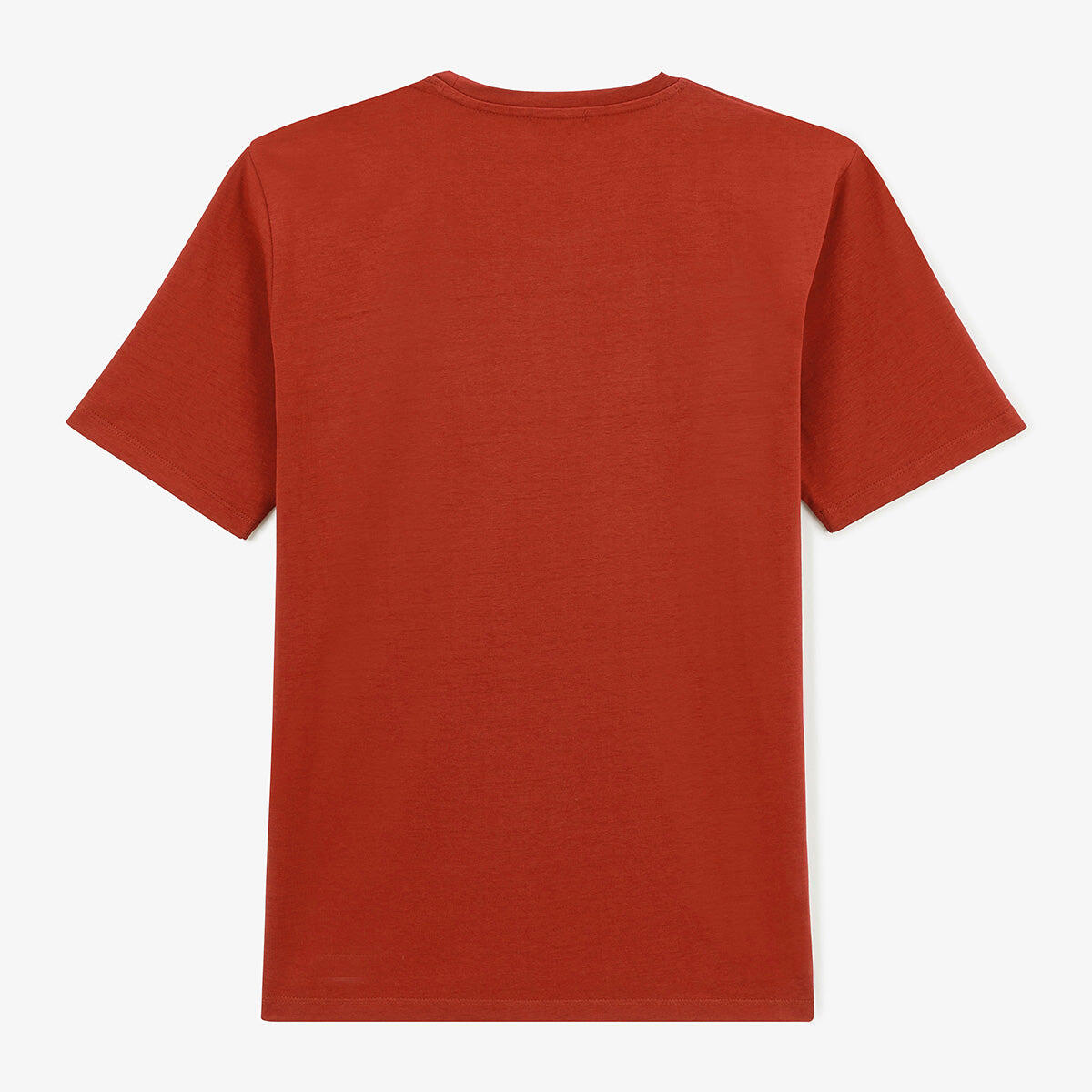 T-shirt girocollo Théo in cotone rosso 3/5
