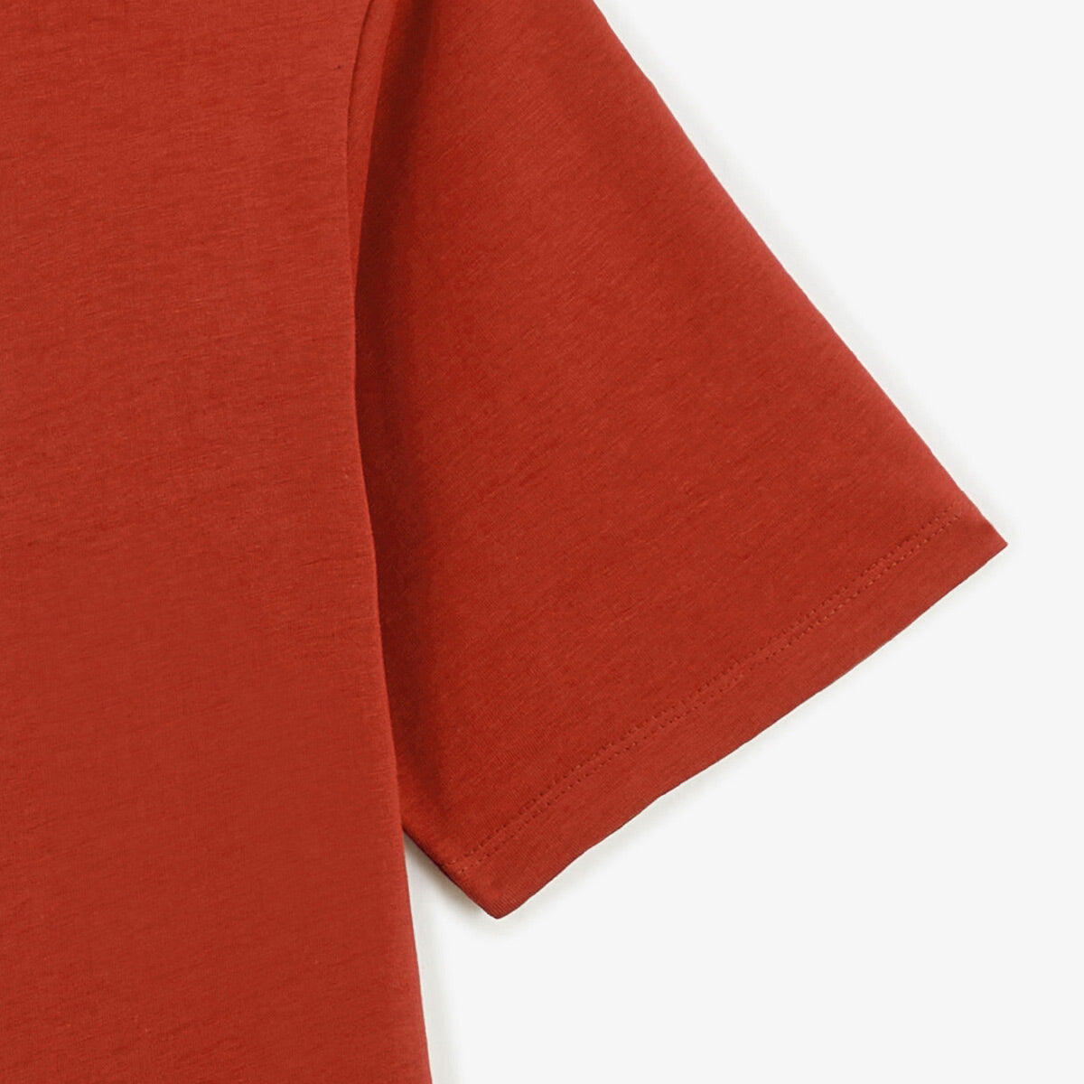 T-shirt girocollo Théo in cotone rosso 5/5