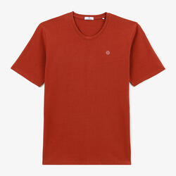 T-shirt col rond Théo en coton rouge