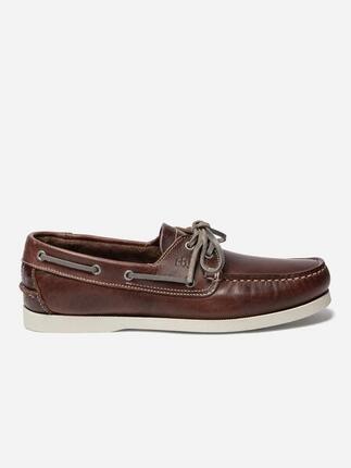 Chaussures bateau homme PHENIS Marine/Tan