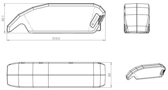 Bosch PowerPack 540 Wh Frame E-Bike Vision