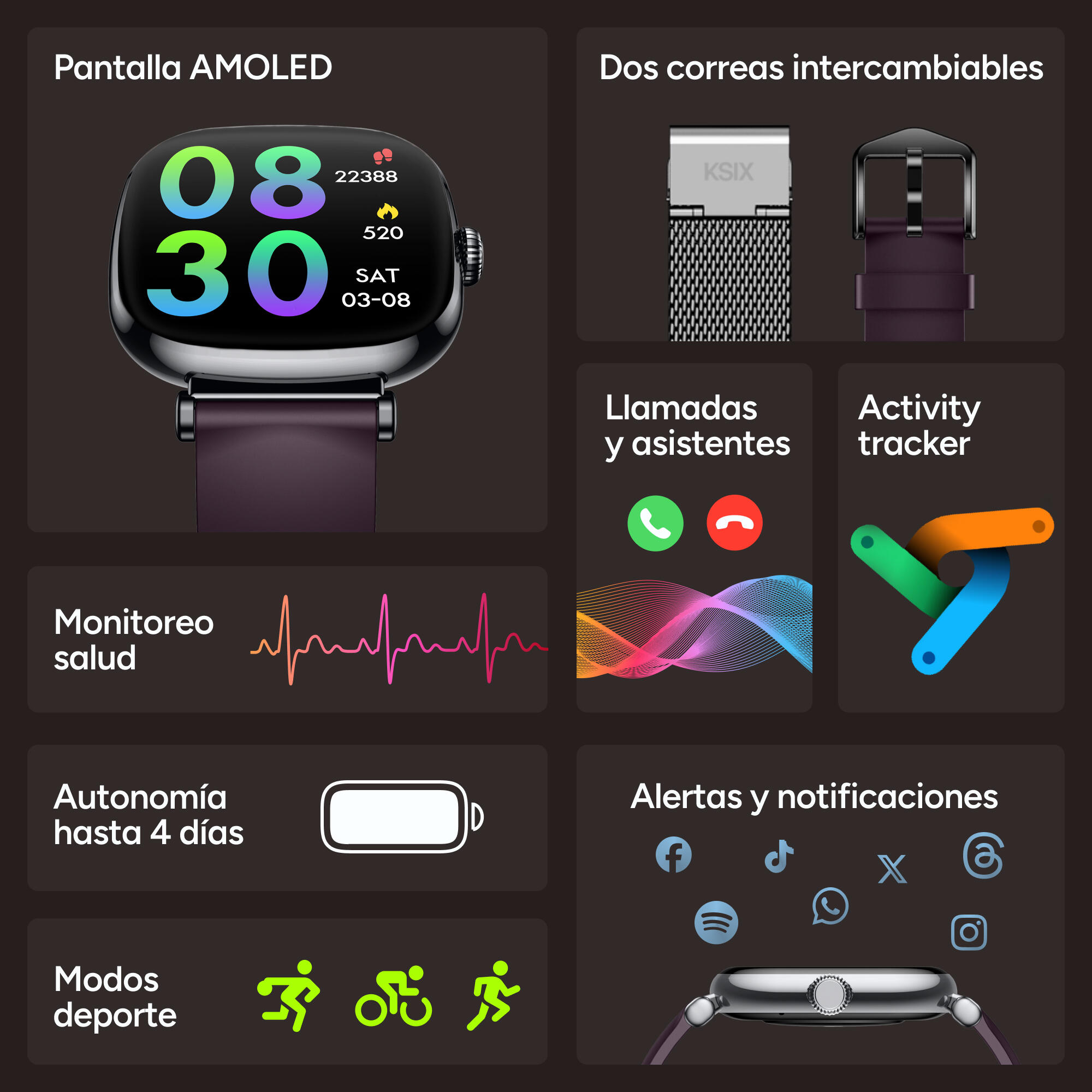 Smartwatch KSIX Iria Go 2/7
