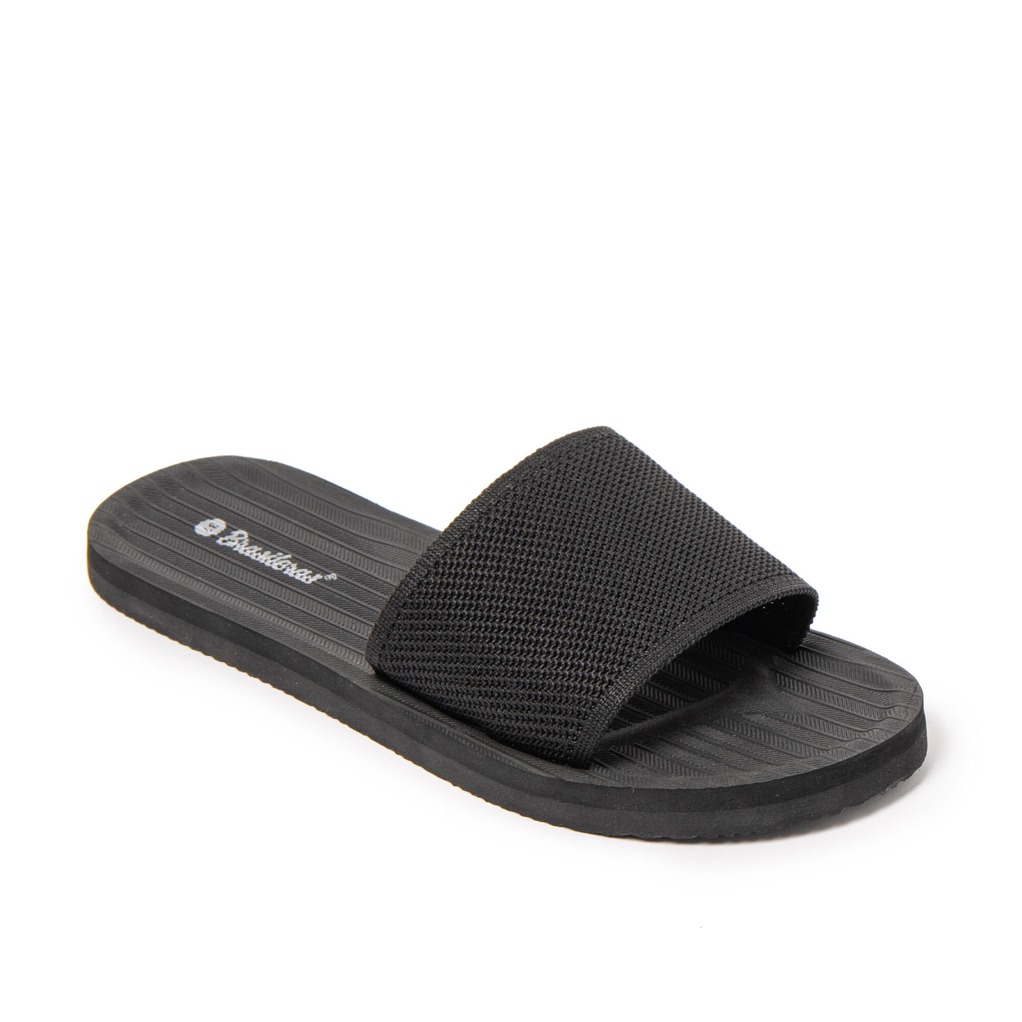 Sandali da spiaggia donna BRASILERAS nere con suola gomma 2/7