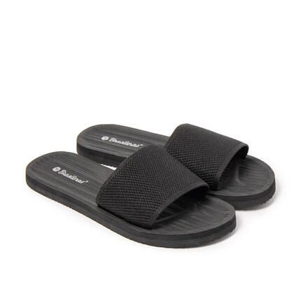 Damen-Strandsandalen BRASILERAS schwarz mit Gummisohle