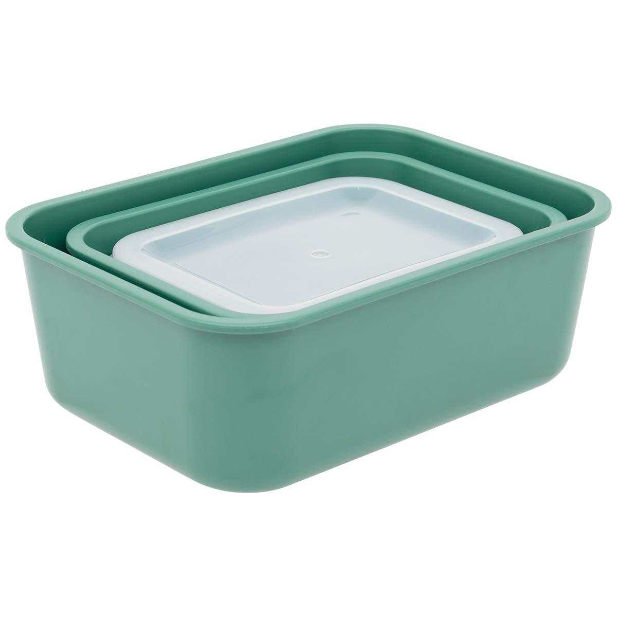 Boîtes de rangement - 3 Pièces - RPET - Vert 5/5