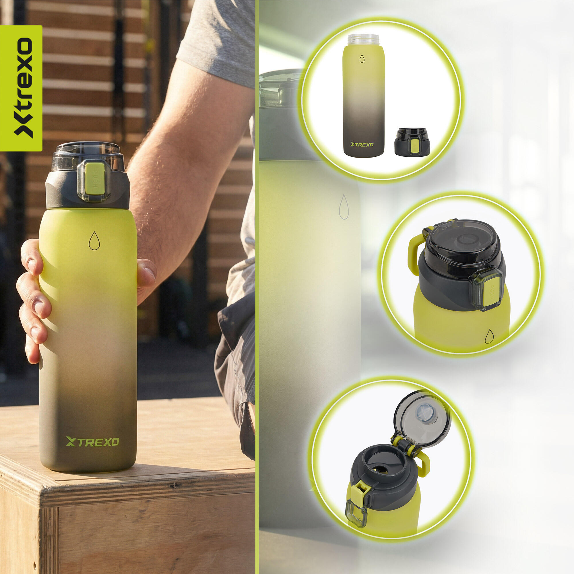 Bidon XTREXO Gulp 1000 ml 4/7